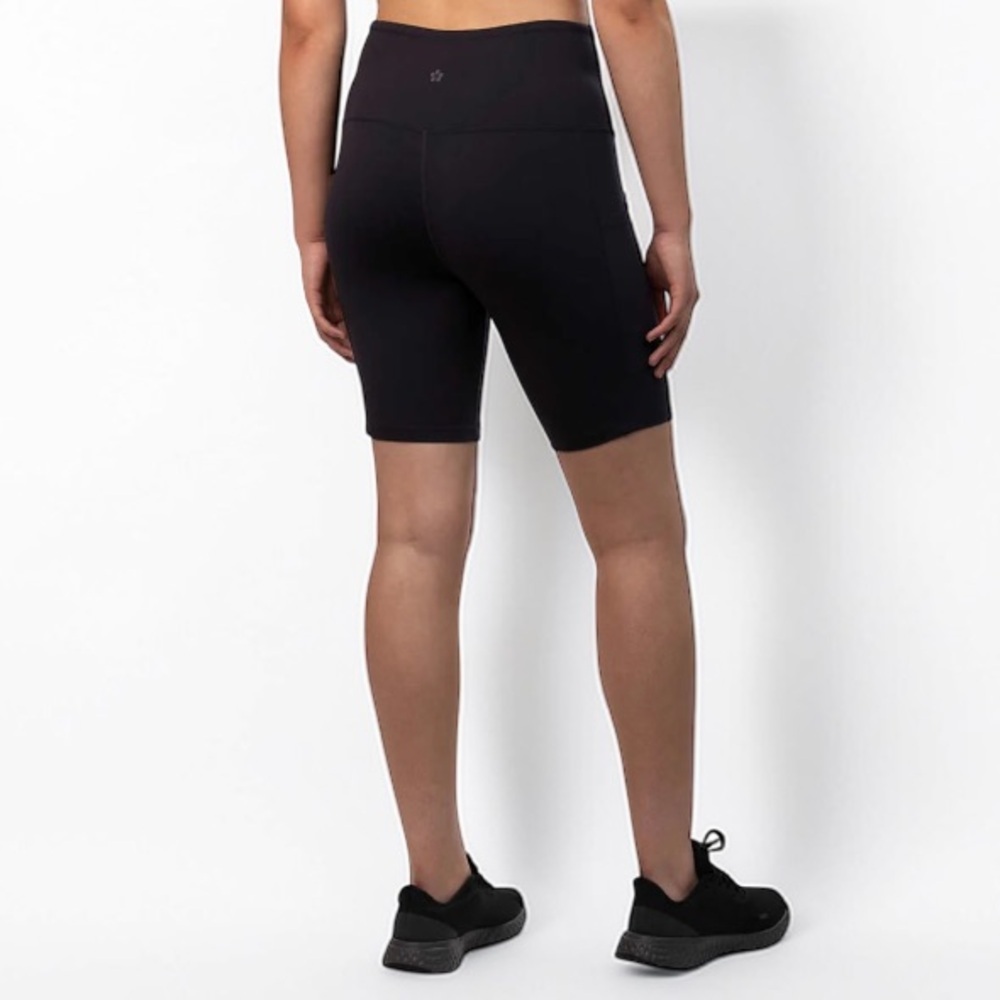 Tuff Veda High Waisted Bike Shorts Black Hidden Pocket Size M
